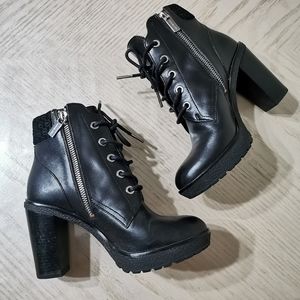Michael Kors Leather Combat Boots